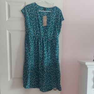 Chic Teal Floral Maxi Dress